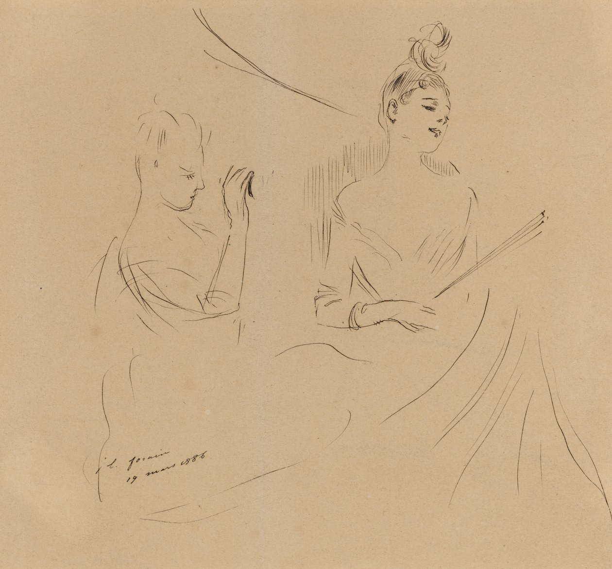 Dos damas en un palco, 1886 de Jean Louis Forain