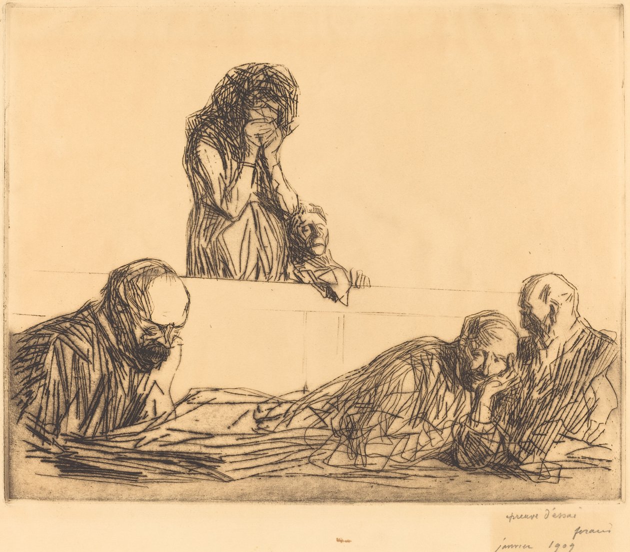 Madre soltera (primera placa) de Jean Louis Forain