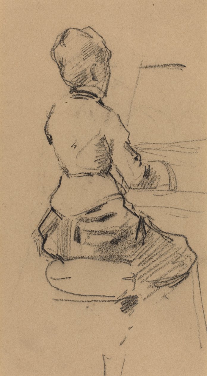 Joven Mujer Sentada al Piano [verso] de Jean Louis Forain