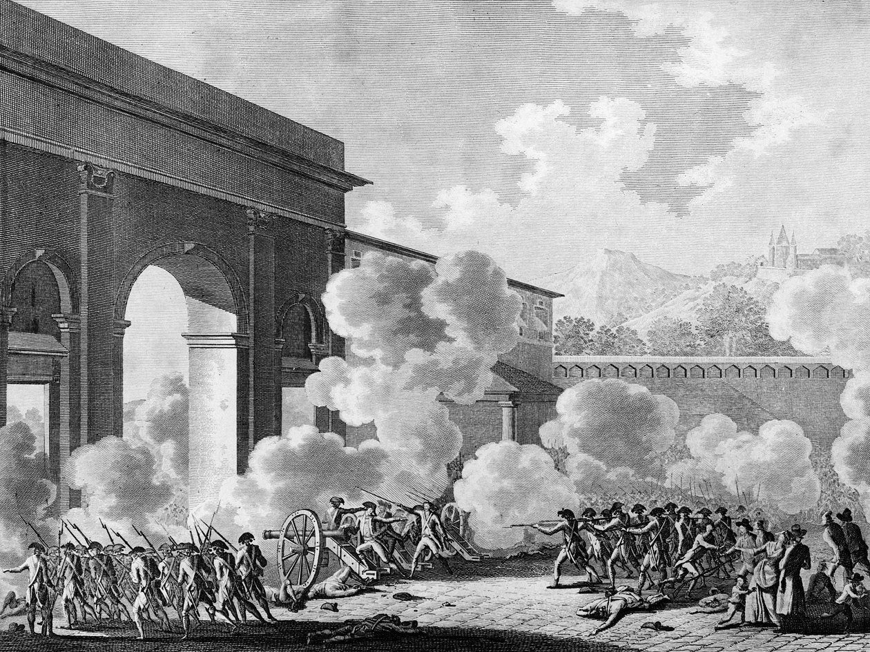 Revolución Francesa: Caso de Nancy el 31 de agosto de 1790 (motín de la guarnición de la ciudad de Nancy). Grabado de Berthaut después de Prior. París, Biblioteca del Instituto de Historia de la Revolución de Jean Louis II (after) Prieur