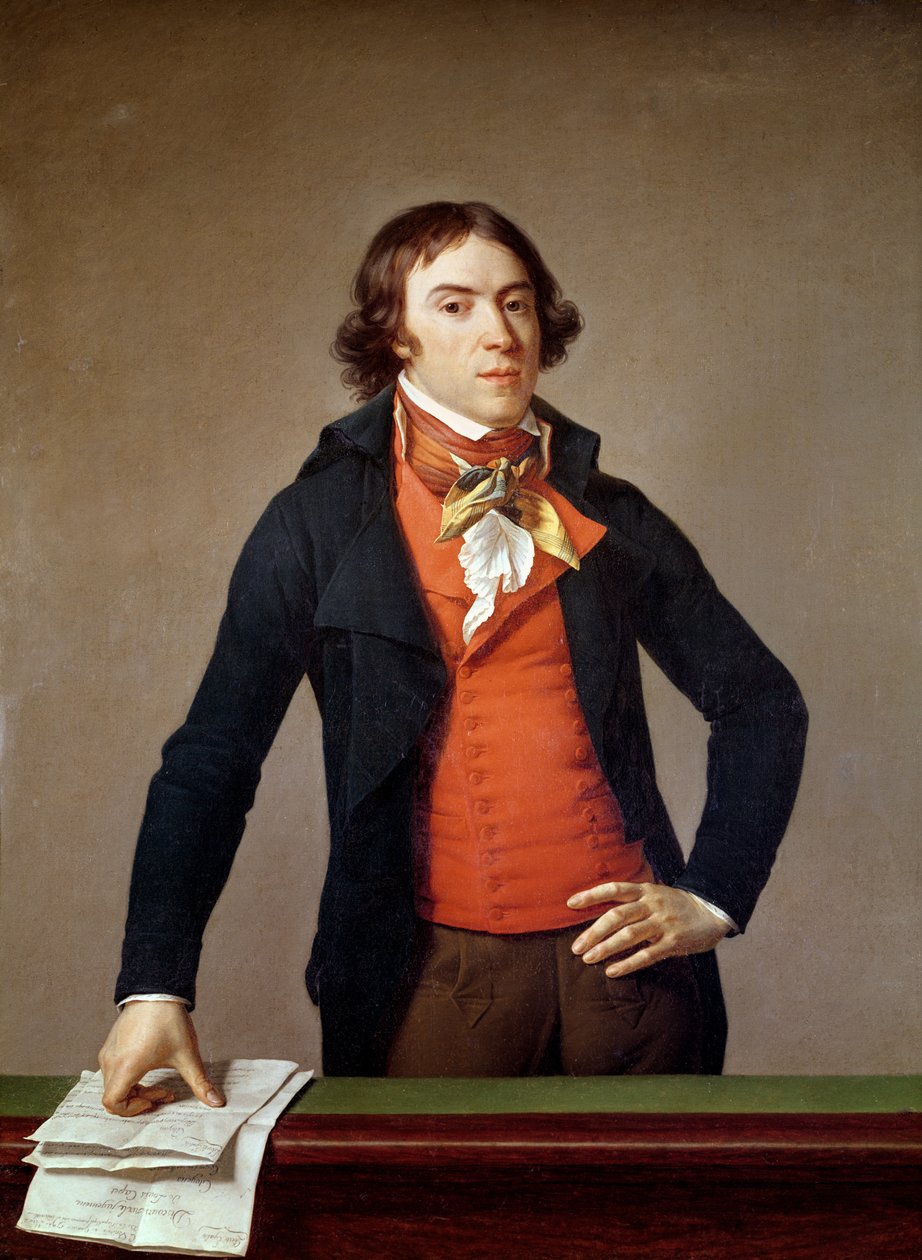 Bertrand Barere de Vieuzac (1755-1841) con el juicio de Luis XVI (1754-93) 4 de enero de 1793 de Jean Louis Laneuville