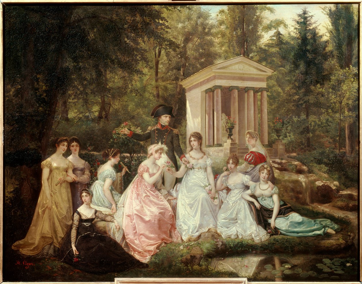 La rosa de Malmaison: la emperatriz Josefina de Beauharnais y el emperador Napoleón Bonaparte y sus damas de honor de Jean Louis Victor Viger du Vigneau