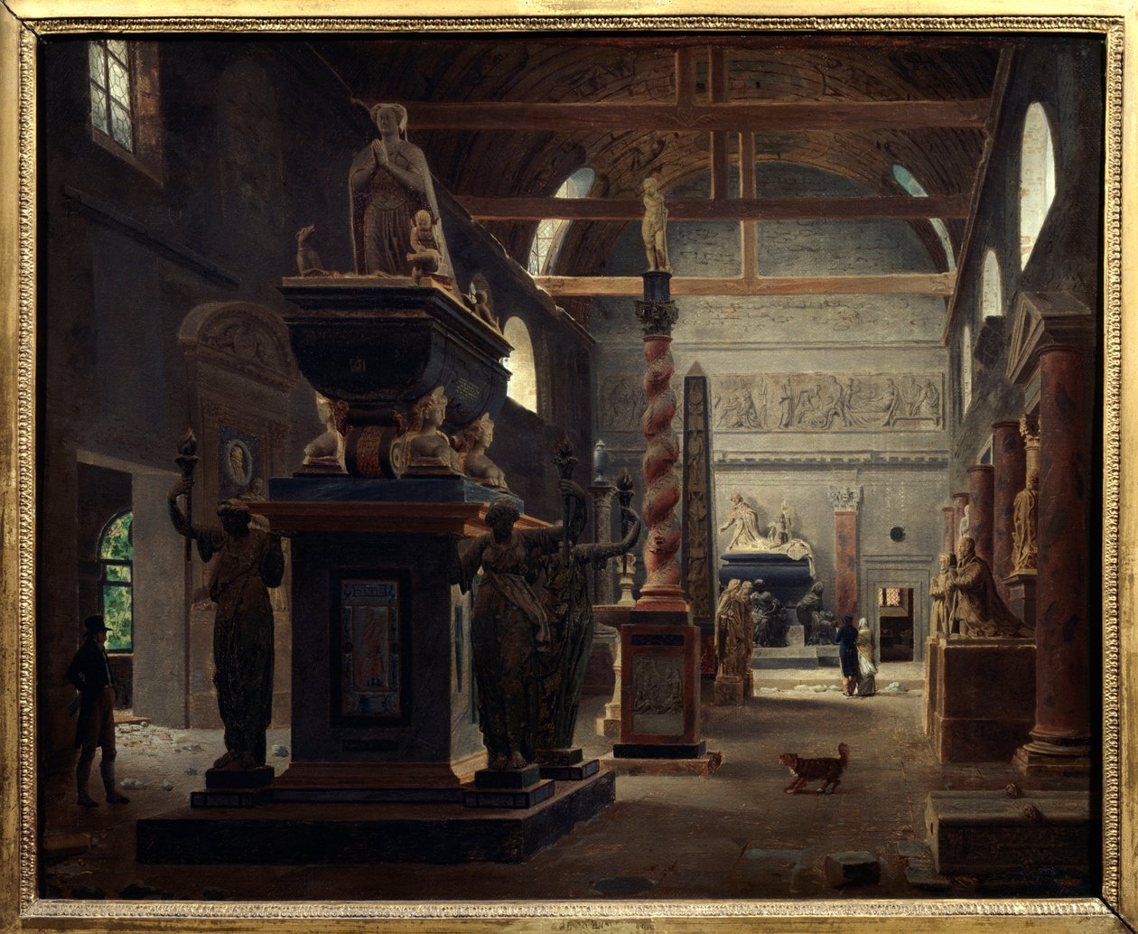 Sala de introducción del Museo de Monumentos Franceses en el convento de las Petites Augustins de Jean Lubin Vauzelle