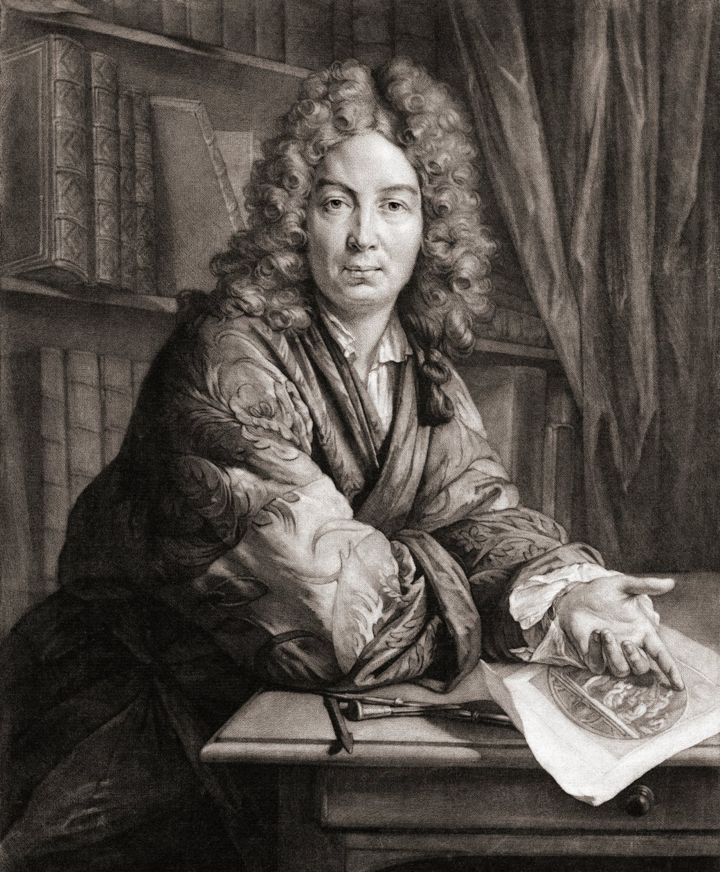 Retrato de Bernard Picart, grabador (grabado) de Jean Marc (after) Nattier