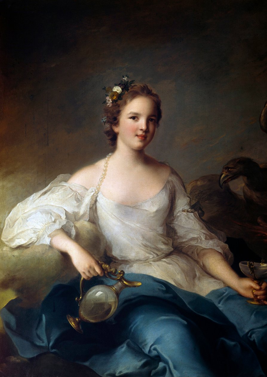 Retrato de Charlotte Louise de Rohan - Guemenee, Princesa de Masseran, Marquesa de Crevecoeur representada como Hebe de Jean Marc Nattier