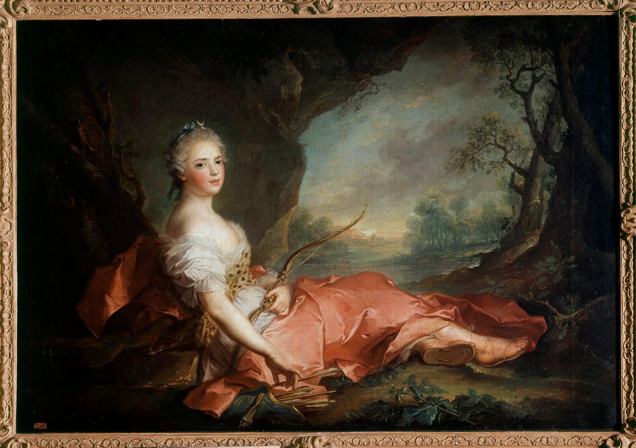 Retrato de Madame Adelaide de Francia como Diana, hija de Luis XV de Jean Marc Nattier