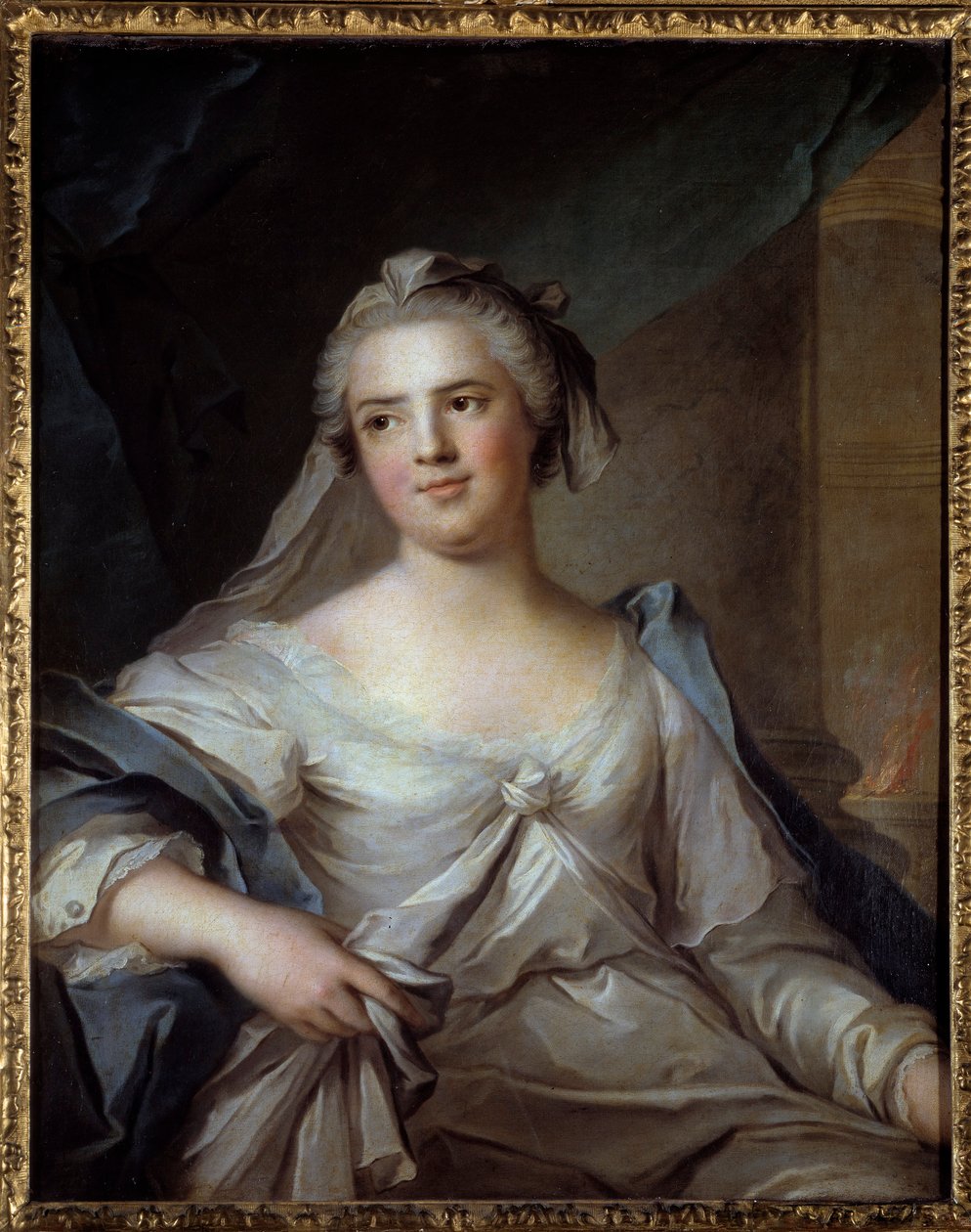 Retrato de Madame Henriette de Francia (1727-1752) hija de Luis XV, en vestal. Pintura de Jean Marc (Jean-Marc) Nattier (1685-1766) de Jean Marc Nattier