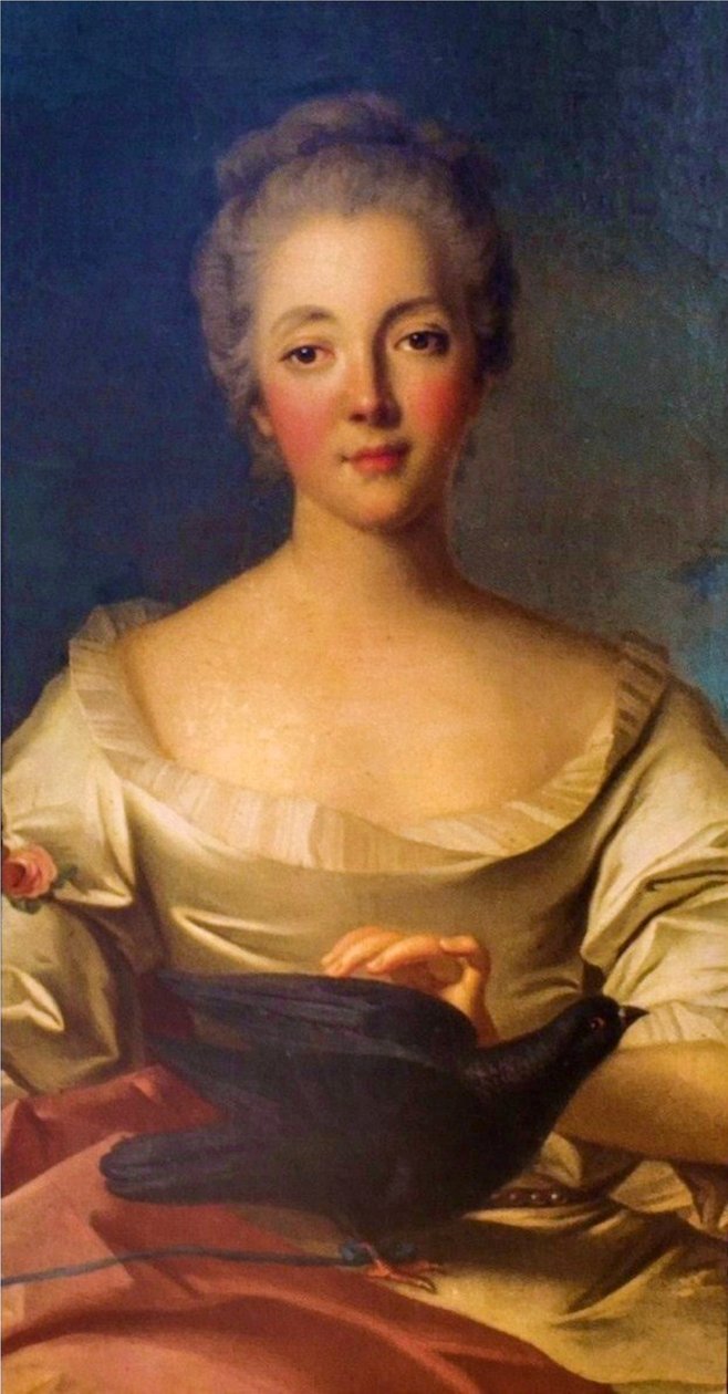 Retrato de Madame Louise Dupin (1706-1799). de Jean Marc Nattier