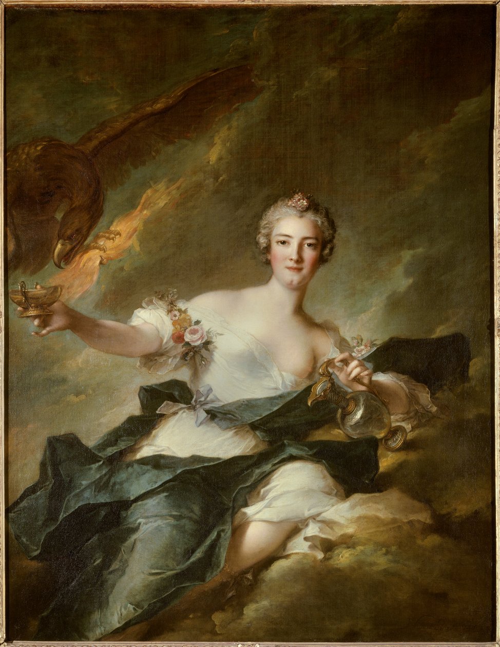 Retrato de la Duquesa de Chaulnes, representada como Hebe, diosa de la Razón (Anne Josephe Bonnier de la Masson, esposa del Duque de Chaulnes) de Jean Marc Nattier