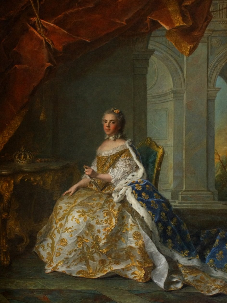 Retrato póstumo de Luisa Isabel de Francia (1727-1759), duquesa de Parma, vestida de corte de Jean Marc Nattier