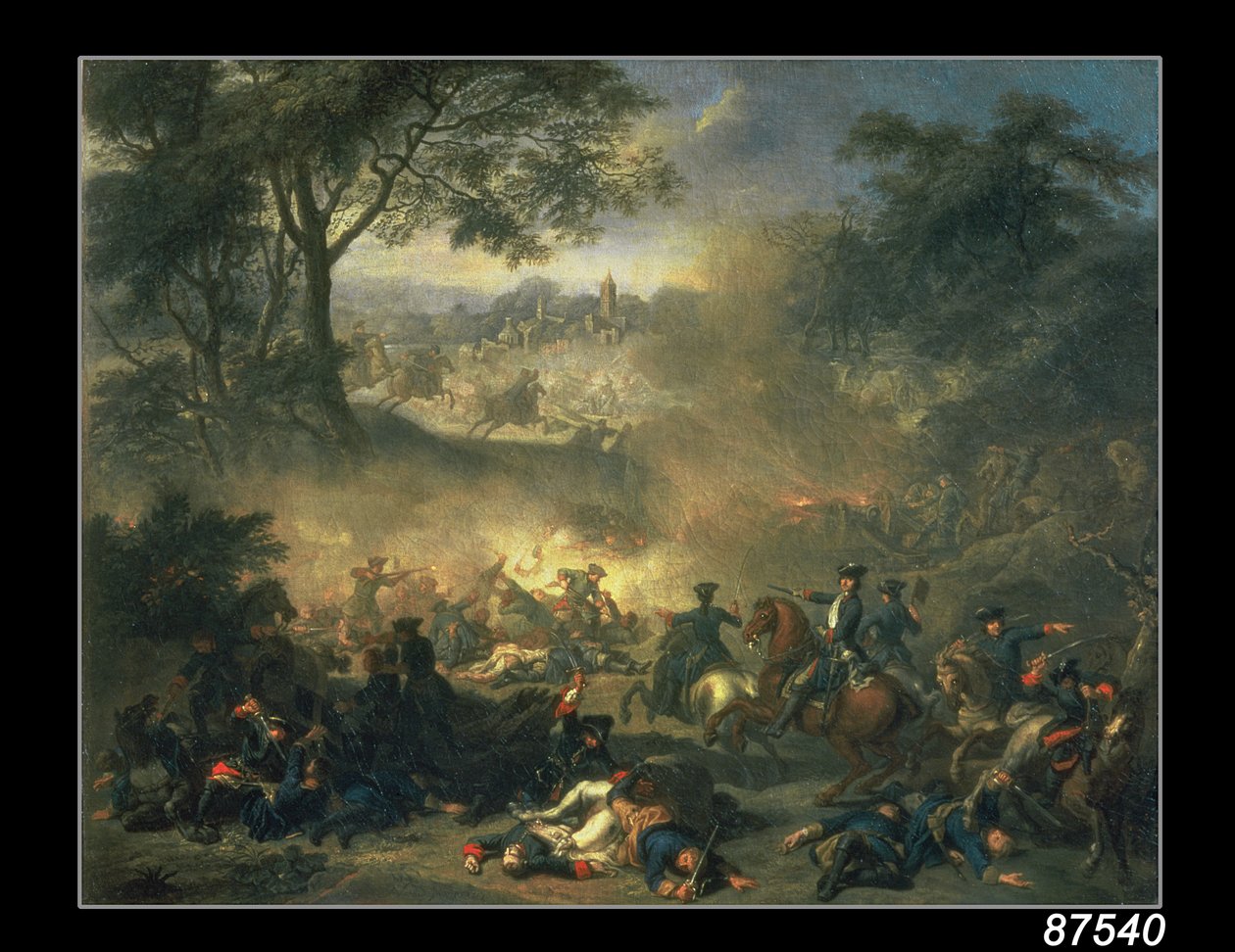 La Batalla de Poltava en 1709, 1717 de Jean Marc Nattier
