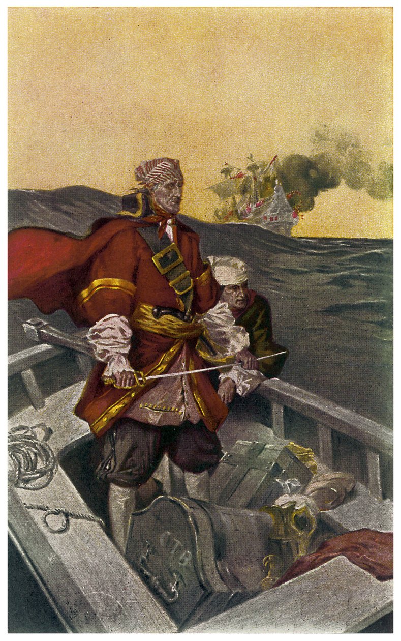 Retrato del pirata y bucanero galés Henry Morgan (1635-1688) Ilustración de J N Marchand (1883-1941) de “Sir Henry Morgan Buccaneer” 1903 de Jean Marchand