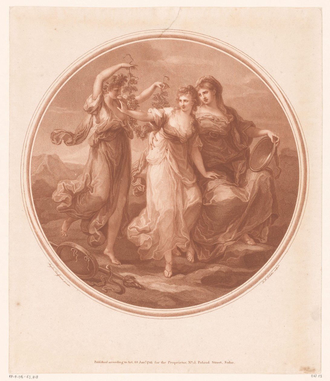 Belleza (Bellezza) aconsejada por Prudencia (Prudentia), rechaza las tentaciones de la Locura (Pazzia) de Jean Marie Delattre