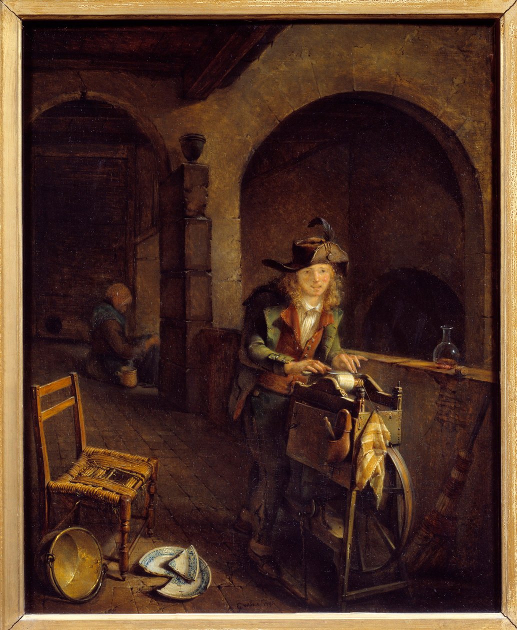 Le petit remouleur Pintura de Jean Michel Grobon (1770-1853) 1794 Lyon, Museo de Bellas Artes de Jean Michel Grobon