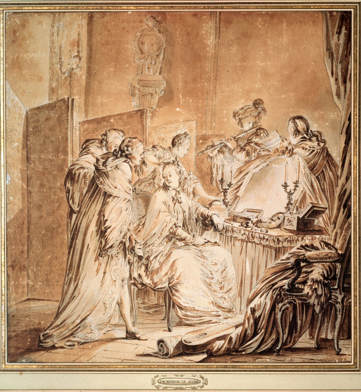 Antes del baile de disfraces de Jean Michel the Younger Moreau