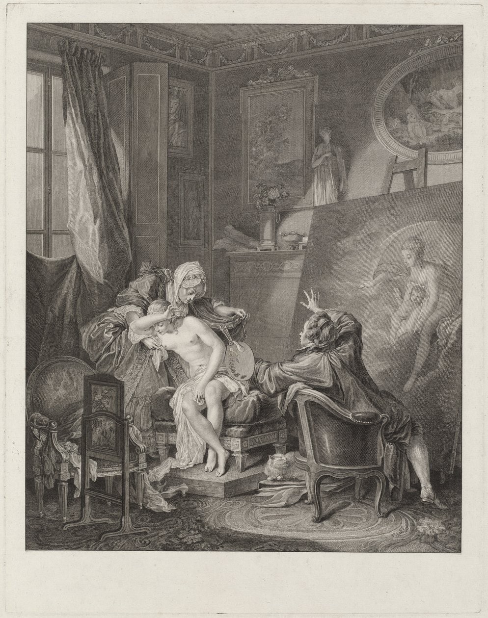 El modelo honesto de Jean Michel Moreau and Jean Baptiste Blaise Simonet after Pierre Antoine Baudouin