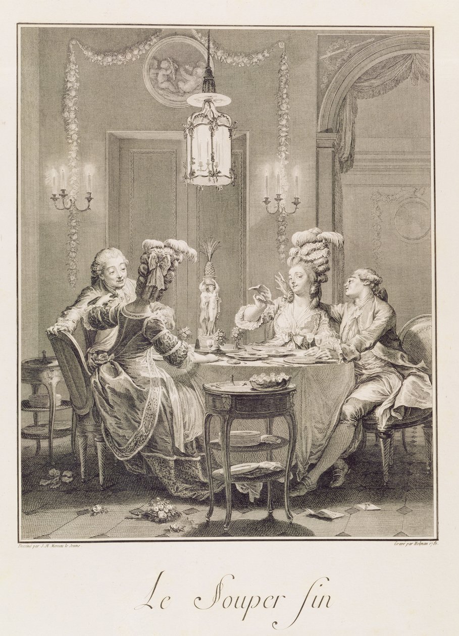 La Cena Fina, 1781 de Jean Michel the Younger Moreau