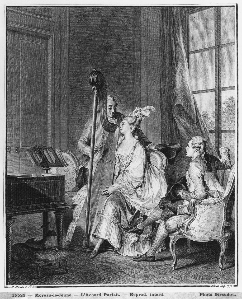 El acorde perfecto, grabado por Isidore Stanislas Helman, 1777 de Jean Michel the Younger Moreau