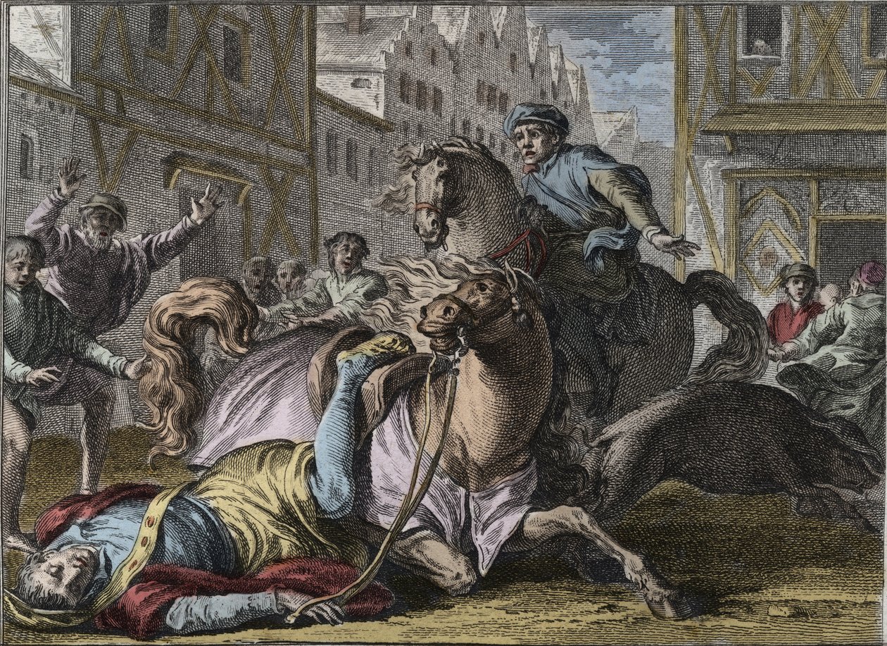 Muerte de Felipe de Francia (1116-1131), París de Jean Michel the Younger Moreau