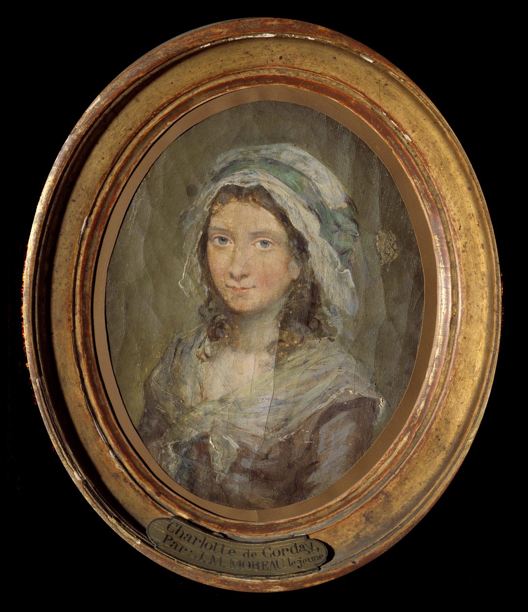Retrato de Charlotte Corday (1768-1793) de Jean Michel the Younger Moreau