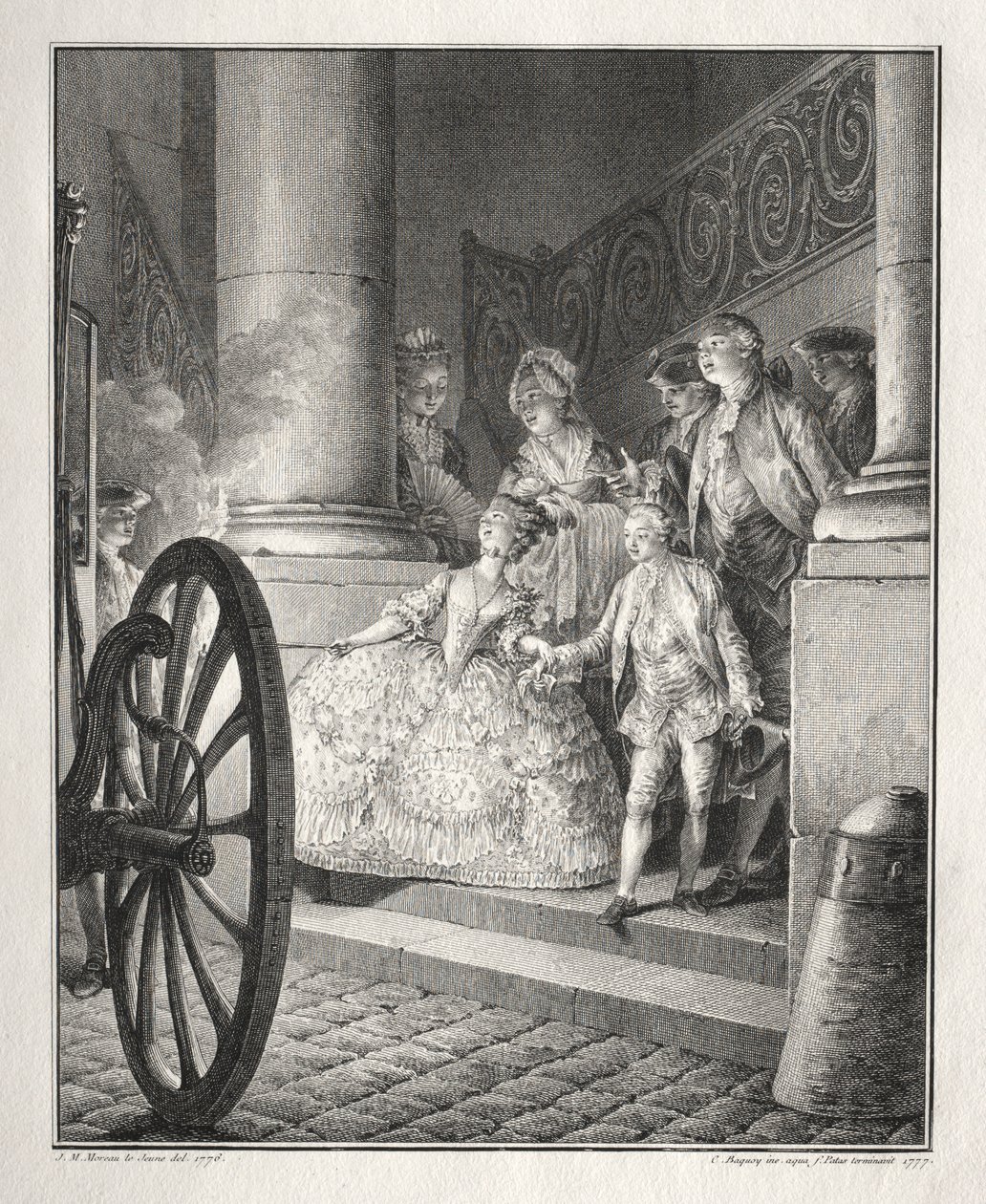 Rétif de la Bretonne: Los pequeños padrinos, 1777 de Jean Michel the Younger Moreau