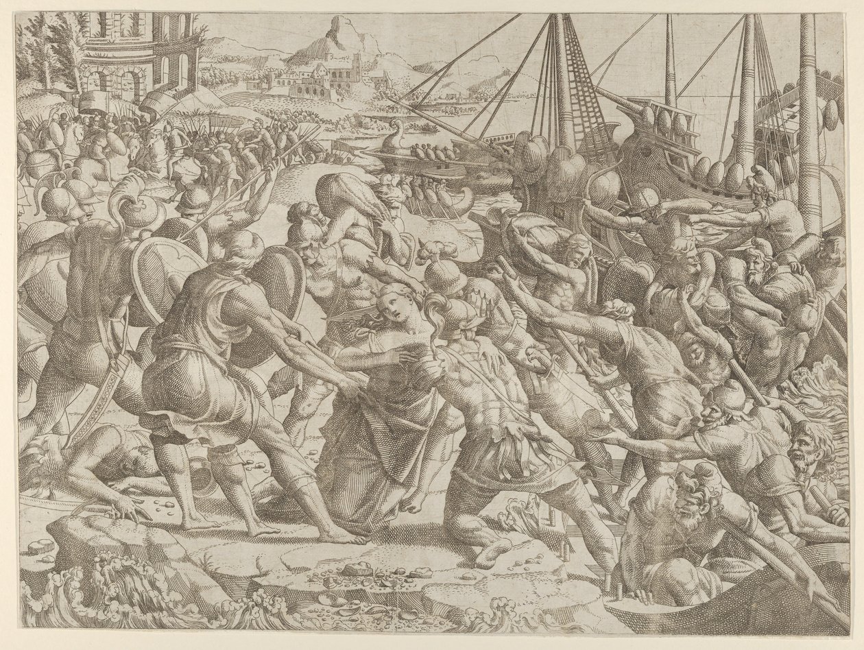 El Rapto de Helena, 1535-55 de Jean Mignon
