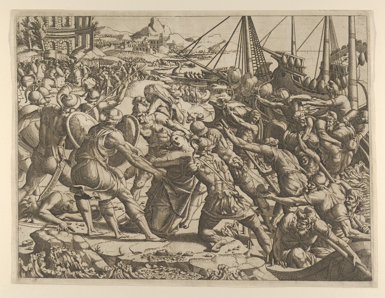 El rapto de Helena, 1535-55 de Jean Mignon
