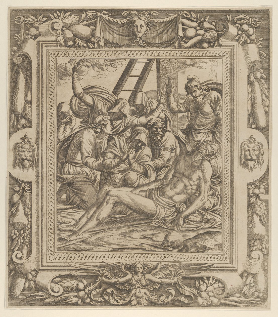 El lamento sobre Cristo, 1535-55 de Jean Mignon