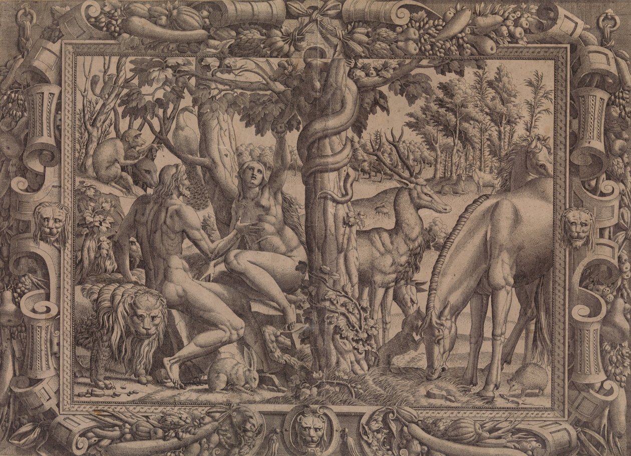 La Tentación de Eva, 1535-55 de Jean Mignon