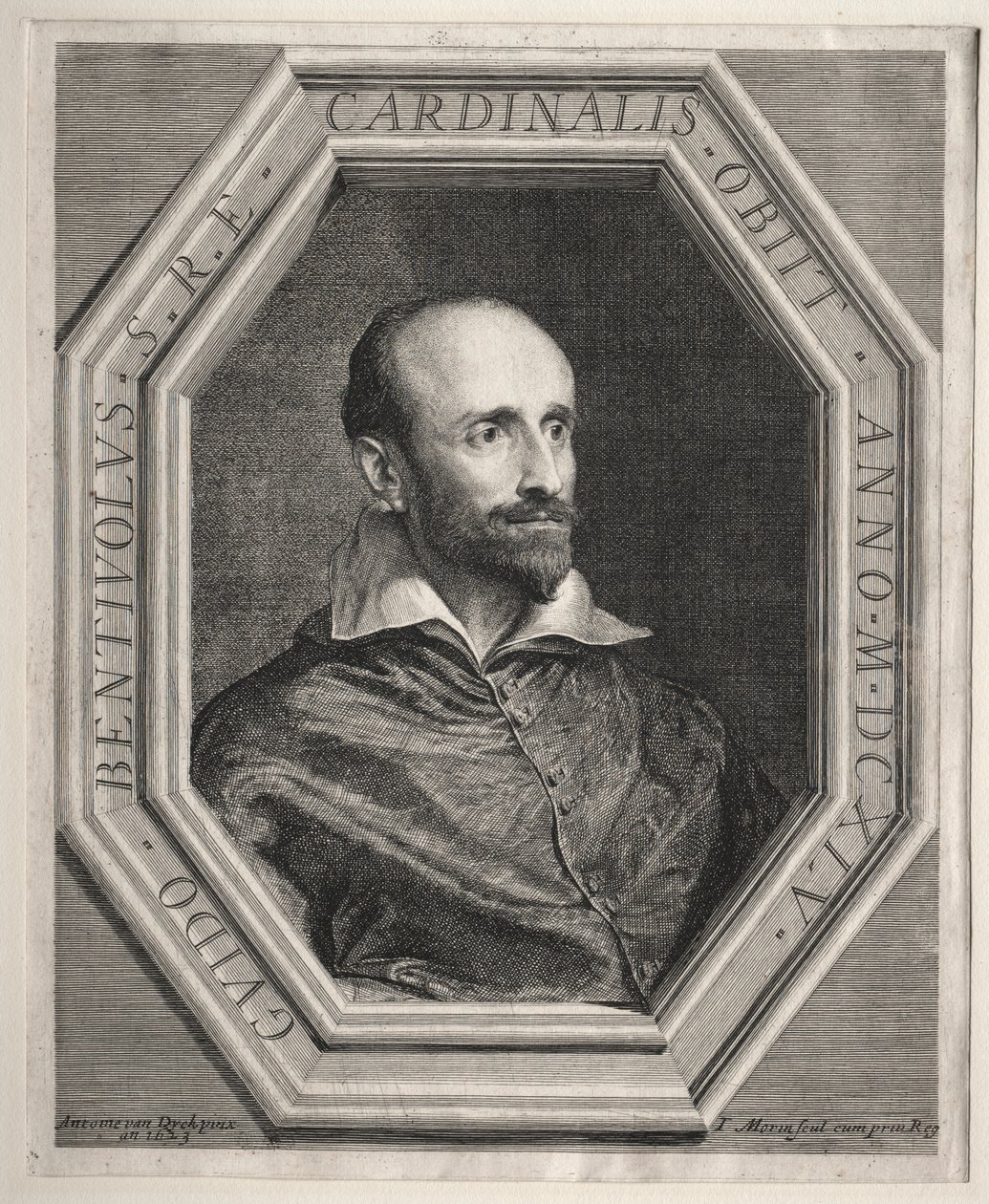 Cardenal Guido Bentivoglio, Nuncio Papal en la Corte de Luis XIII de Jean Morin