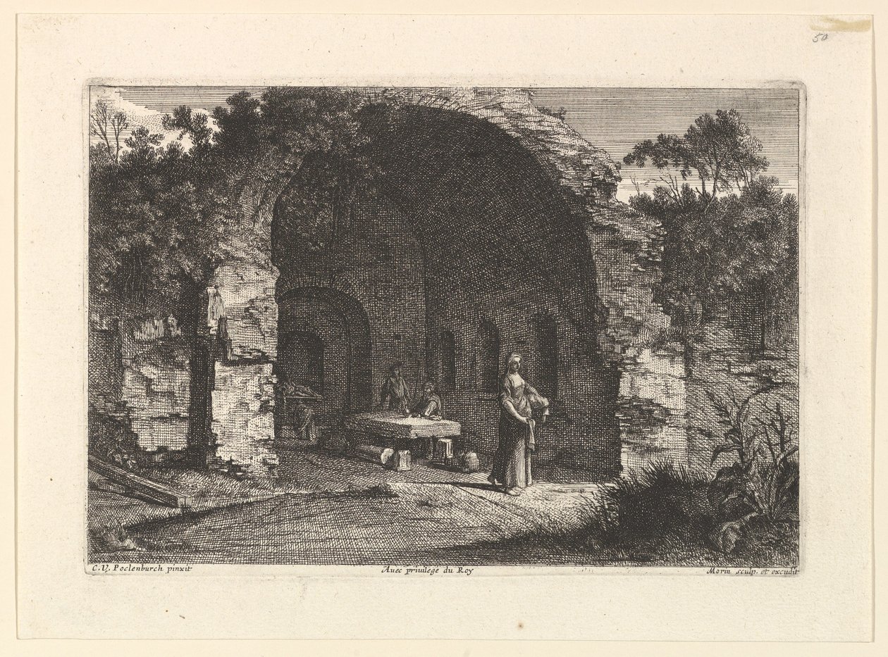 La Caffarella o Gruta de Egeria de Jean Morin