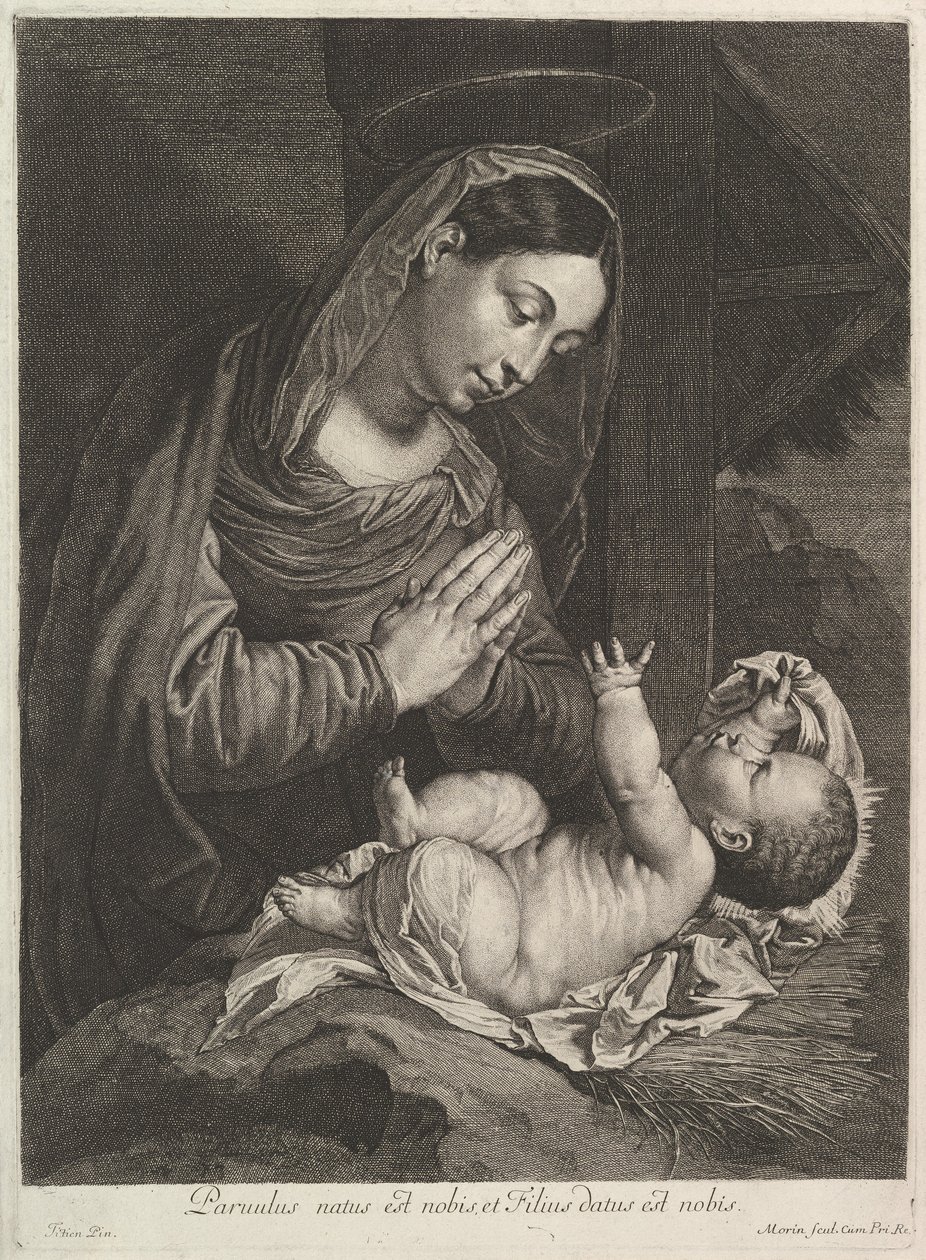 La Virgen adorando al Niño Jesús de Jean Morin