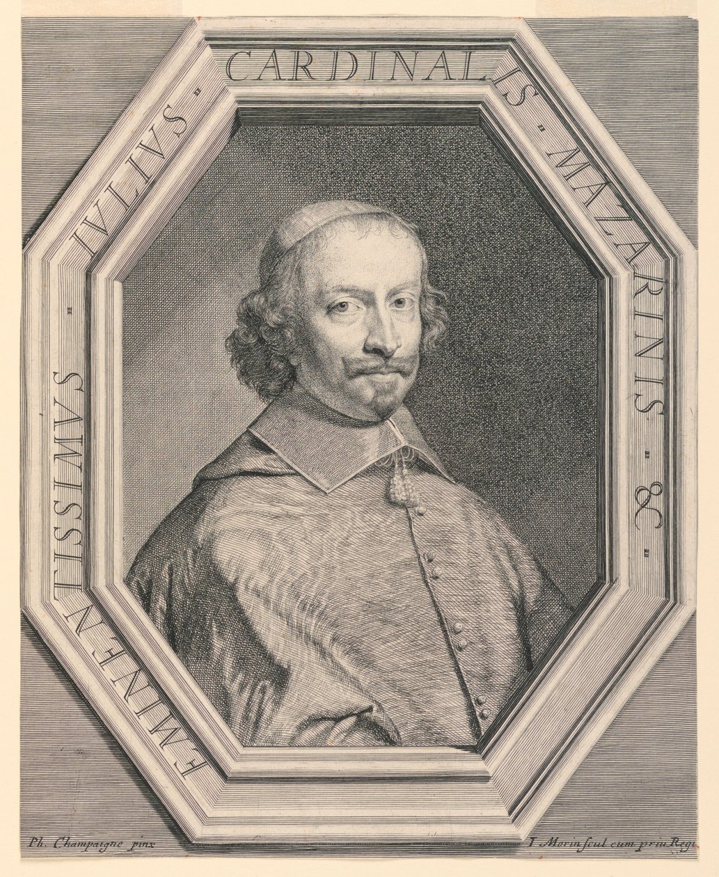 Retrato del Cardenal Mazarino de Jean Morin