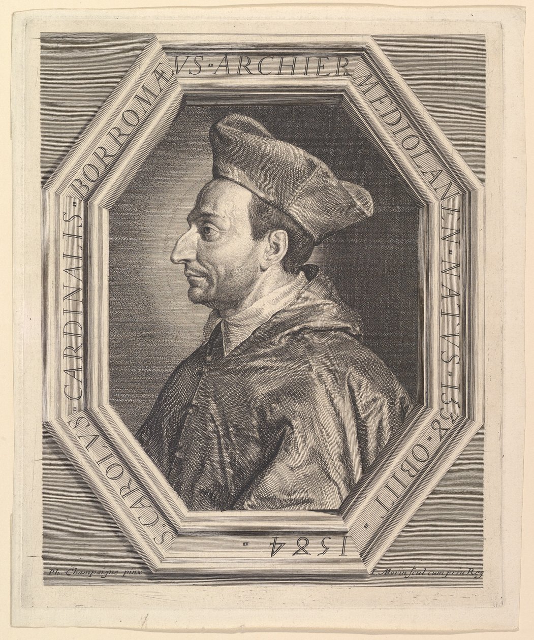 San Carlos Borromeo, cardenal y arzobispo de Milán de Jean Morin