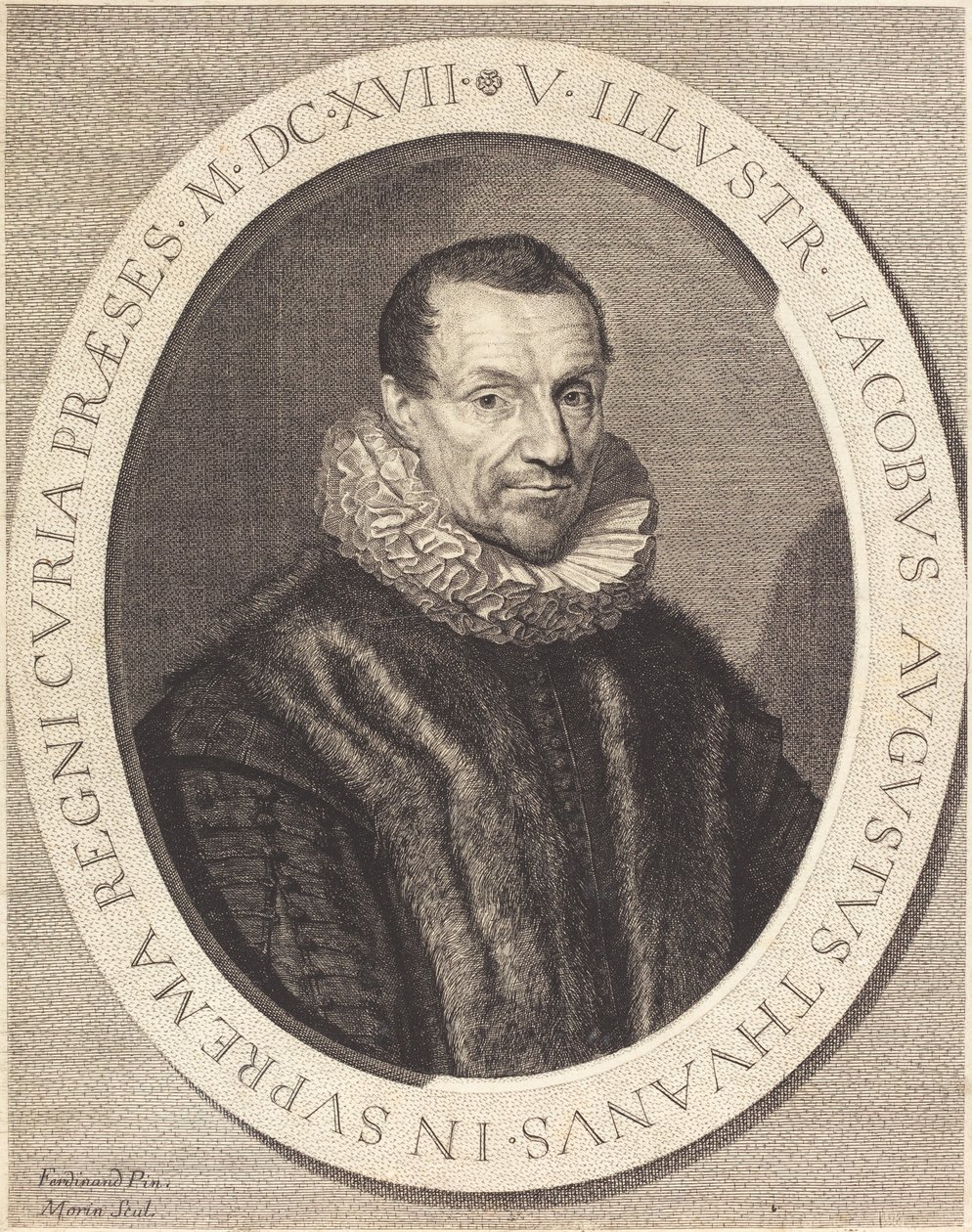 Jacques Auguste de Thou de Jean Morin after Louis Elle I