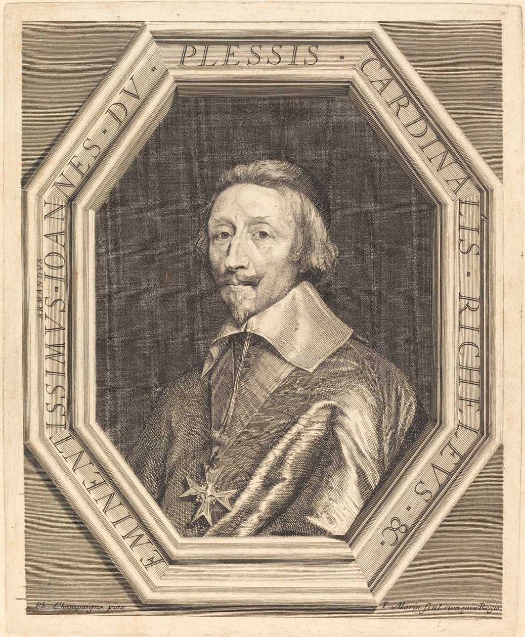 Cardenal Richelieu de Jean Morin after Philippe de Champaigne