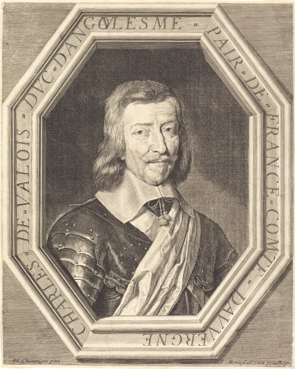 Carlos de Valois, duque de Angulema de Jean Morin after Philippe de Champaigne