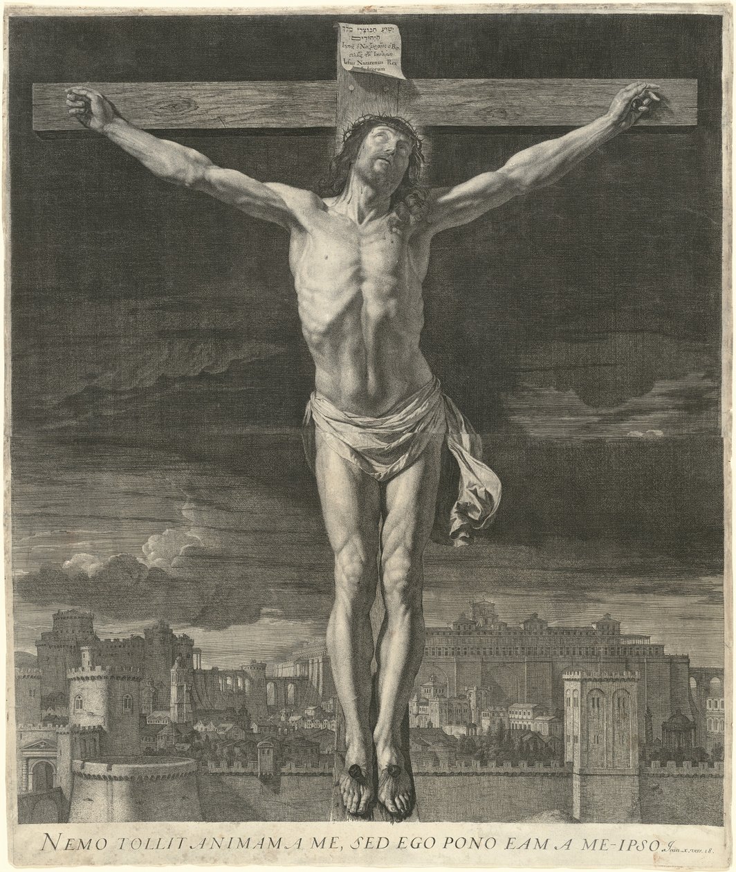 Cristo muriendo en la cruz de Jean Morin, after Philippe de Champaigne
