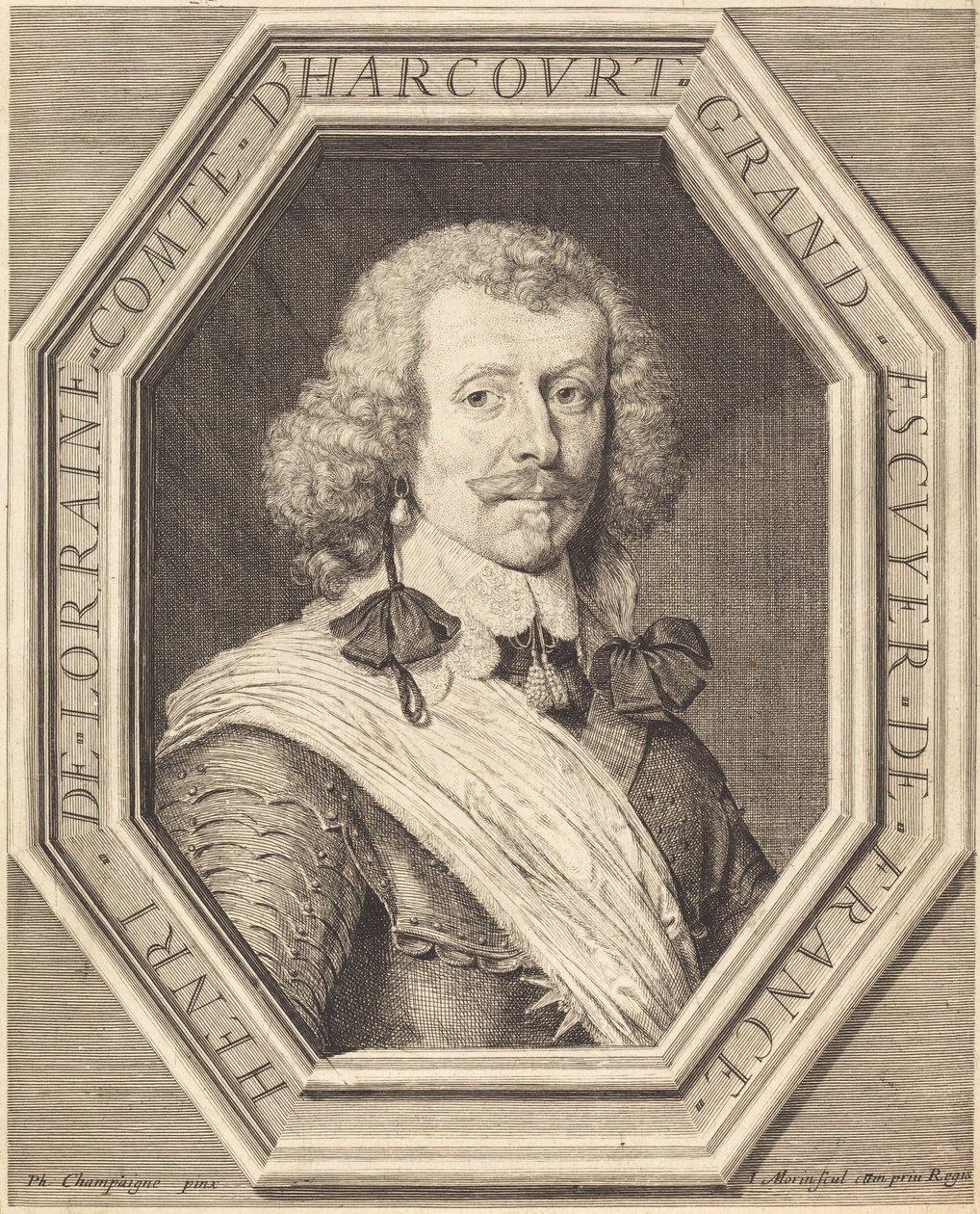 Henri de Lorraine, conde de Harcourt de Jean Morin after Philippe de Champaigne