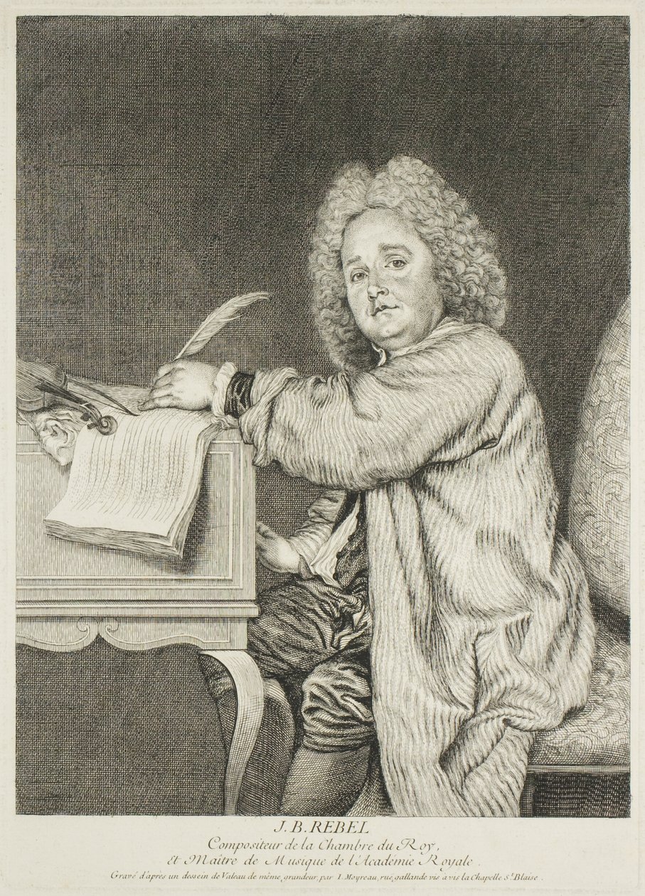 Retrato de Jean-Féry Rebel, compositor del Rey de Jean Moyreau