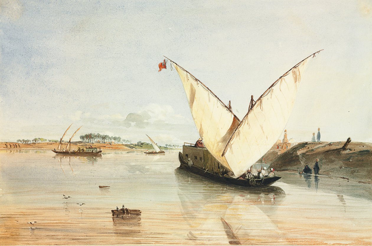 Barco del Nilo de Jean Nicolas Henri de Chacaton
