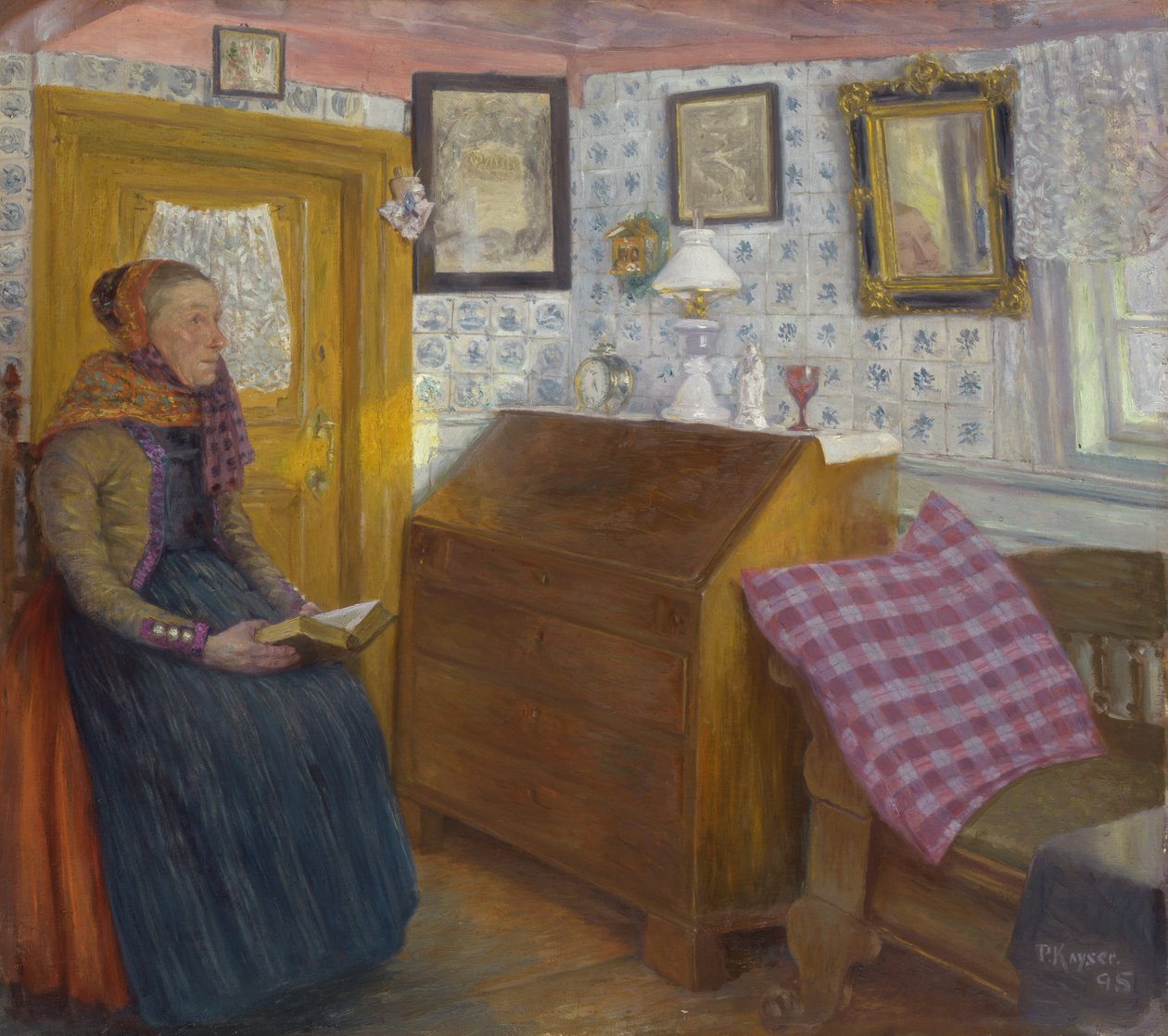 Interior de una casa de campo en domingo de Jean Paul Kayser