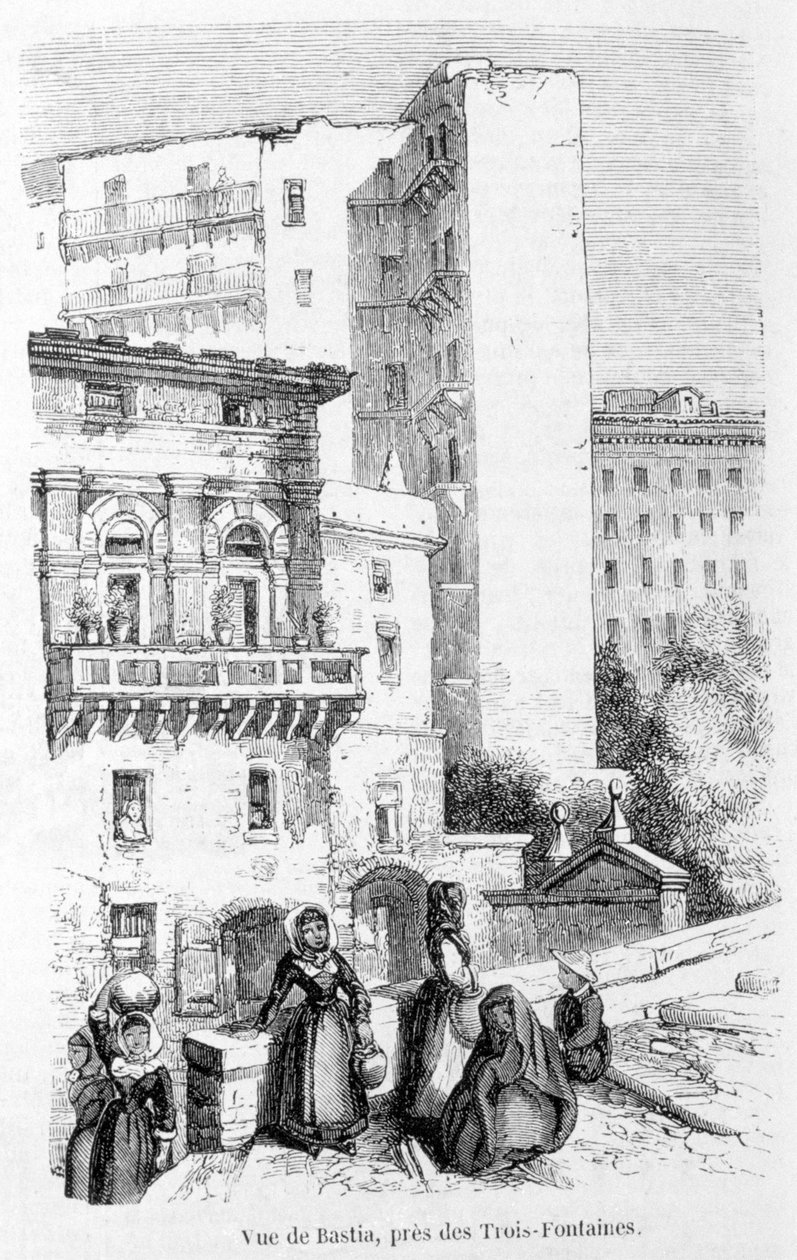 Vista de Bastia, cerca de las Tres Fuentes de Jean Paul Laurens