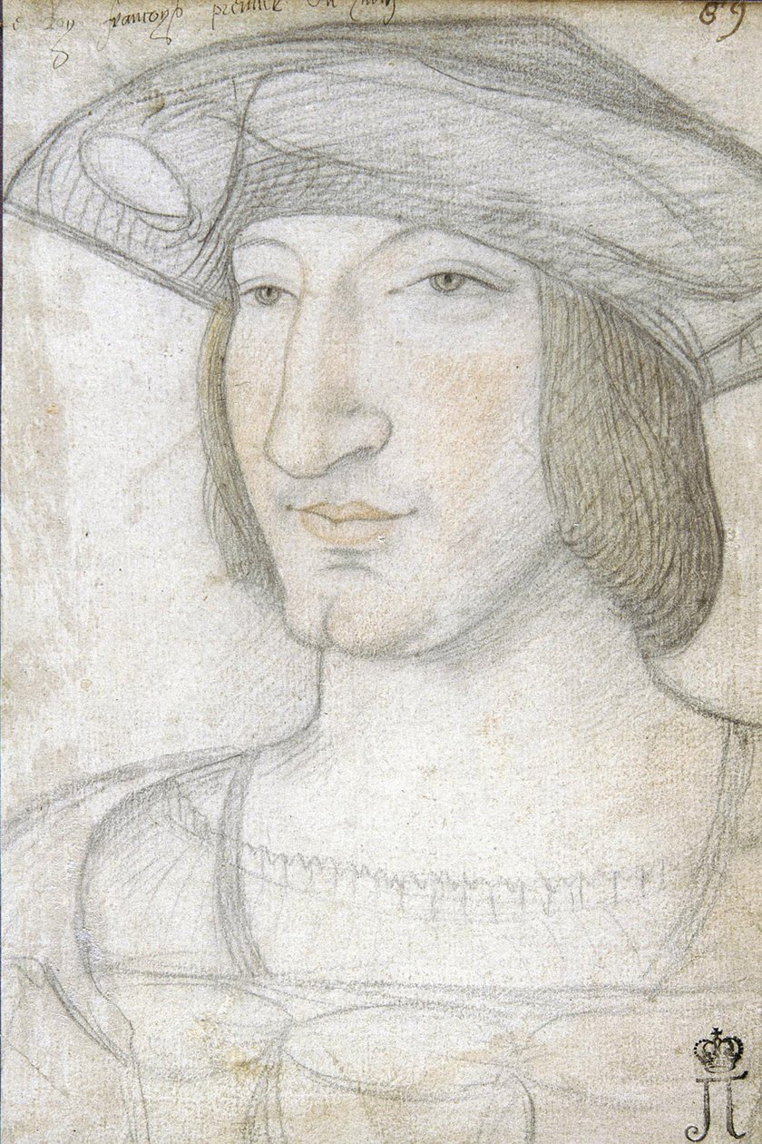 Retrato de Francisco I (1494-1547), Rey de Francia de Jean Perreal