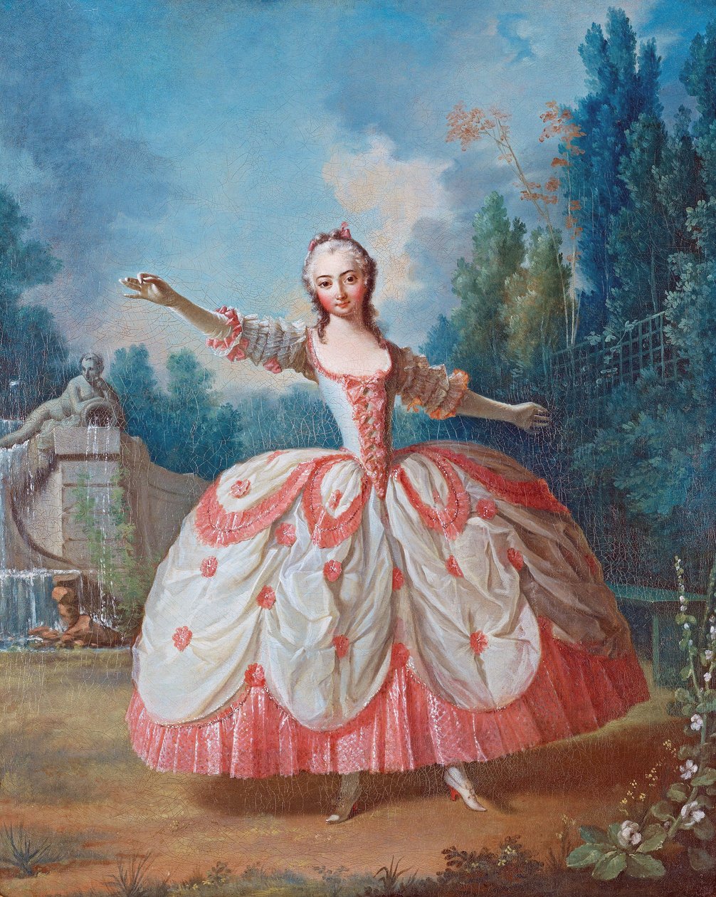 Retrato de Barbara Campanini (1721-1799), conocida como La Barbarina - Peinture de Jean Philippe Delaroche (1710-1767) - 1721 - Óleo sobre madera - 68,5x56,5 - Colección particular de Jean Philippe de La Roche