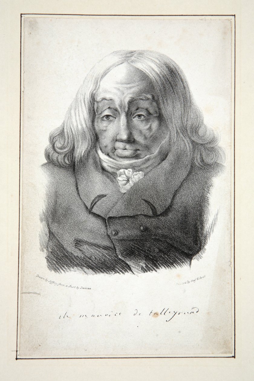 Retrato de Talleyrand, a los 79 años, pub.1835 de Jean Pierre (after) Dantan