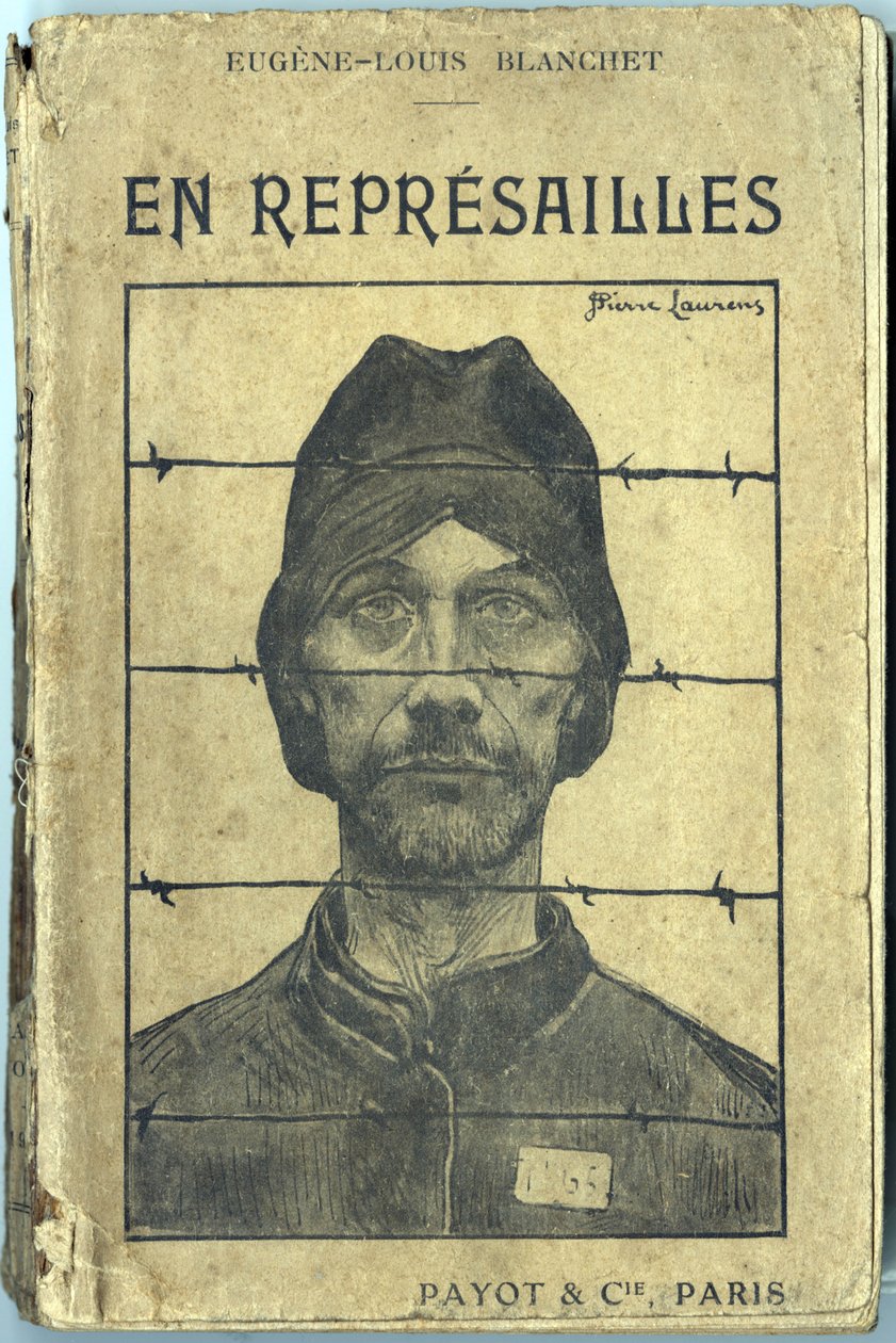 Portada, "En reprisailles", por Eugene-Louis Blanchet, ilustración por Jean-Pierre Laurens (1875-1933). Ediciones Payot et Compagnie, París de Jean Pierre Laurens