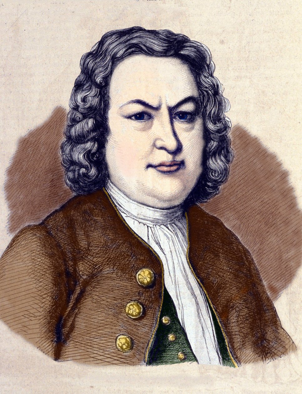Retrato de Johann Sebastian Bach de Jean Pierre Laurens