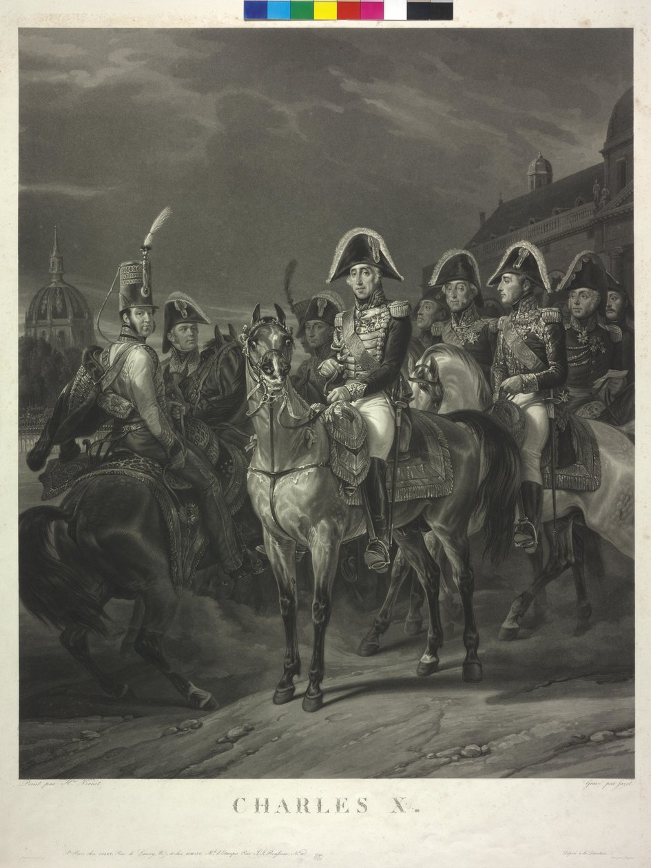 Rey de Francia Carlos X. de Jean Pierre Marie Jazet