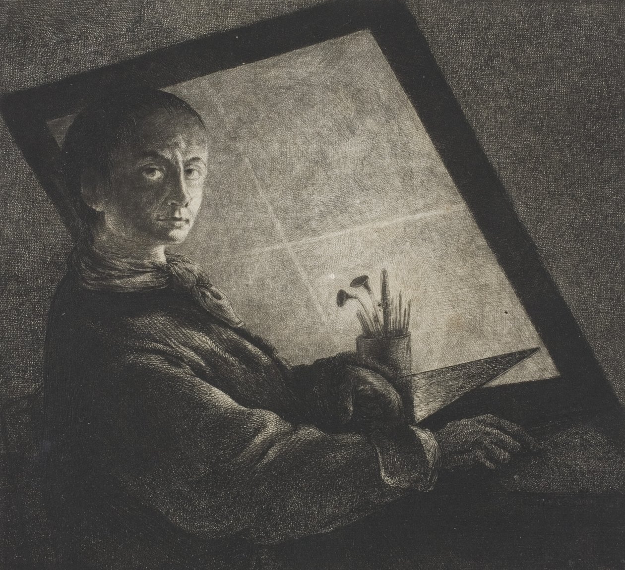 Autorretrato de Jean Pierre Norblin de La Gourdaine